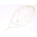 Wishbone Alloy Bar Multi-Level Edelstahl Schmuck Anhänger Halskette